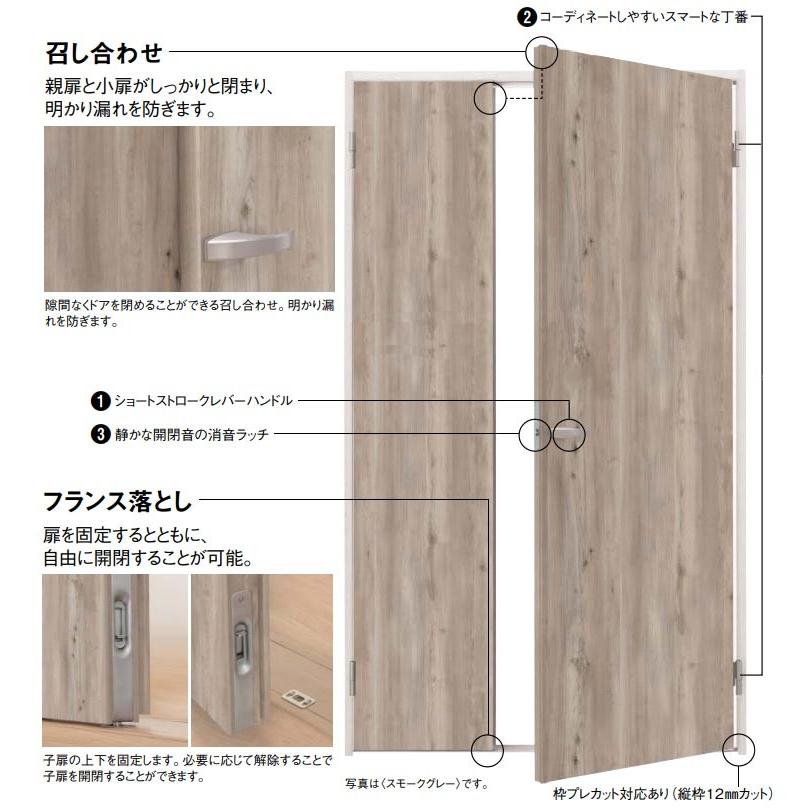 大建工業　親子ドアセット　トレンドウッド調　E3デザイン　見切枠　固定枠　DAIKEN