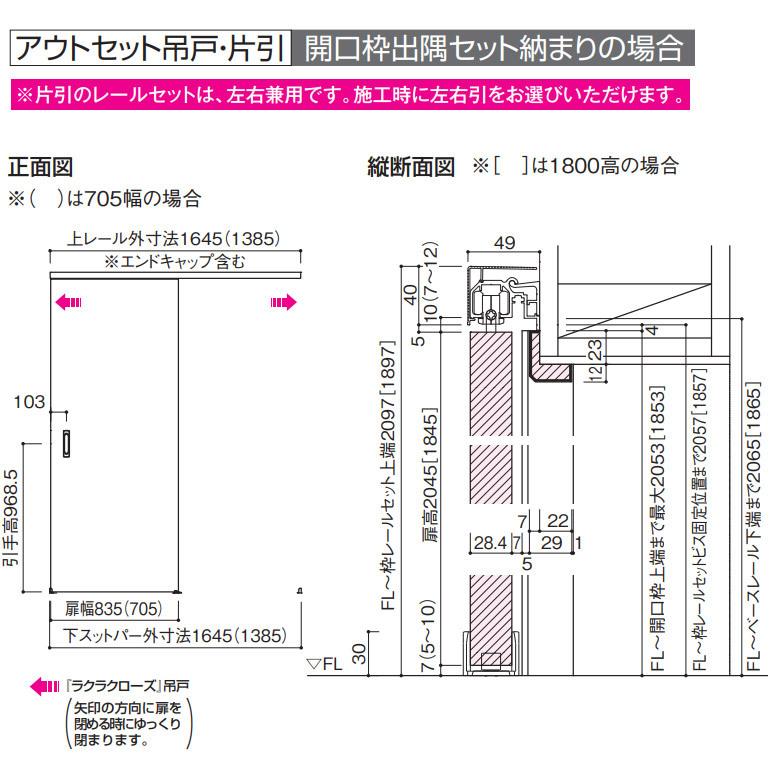 DAIKEN 大建工業 アウトセット吊戸・片引セット 00デザイン DAIKEN 大建工業 アウトセット吊戸・片引セット 00デザイン