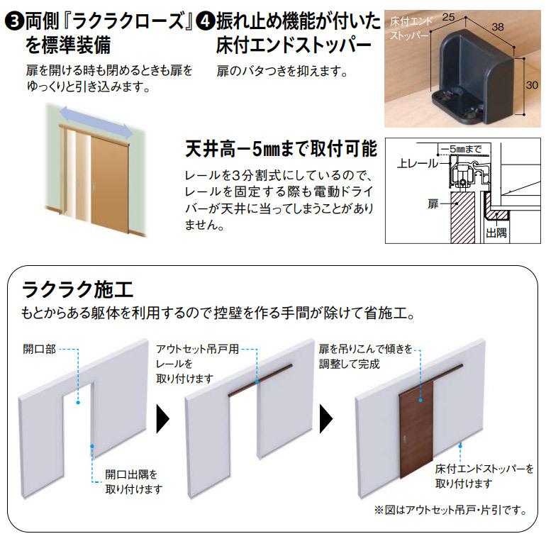 DAIKEN 大建工業 アウトセット吊戸・片引セット E7デザイン DAIKEN 大建工業 アウトセット吊戸・片引セット E7デザイン