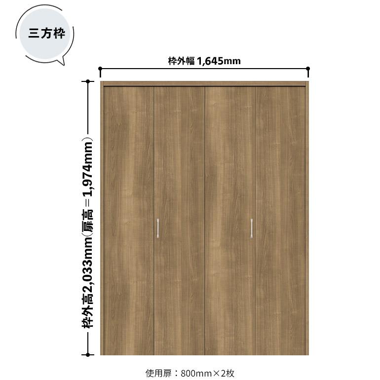 NODA（ノダ） カナエル クローゼット 固定枠・三方枠(直付けレール仕様