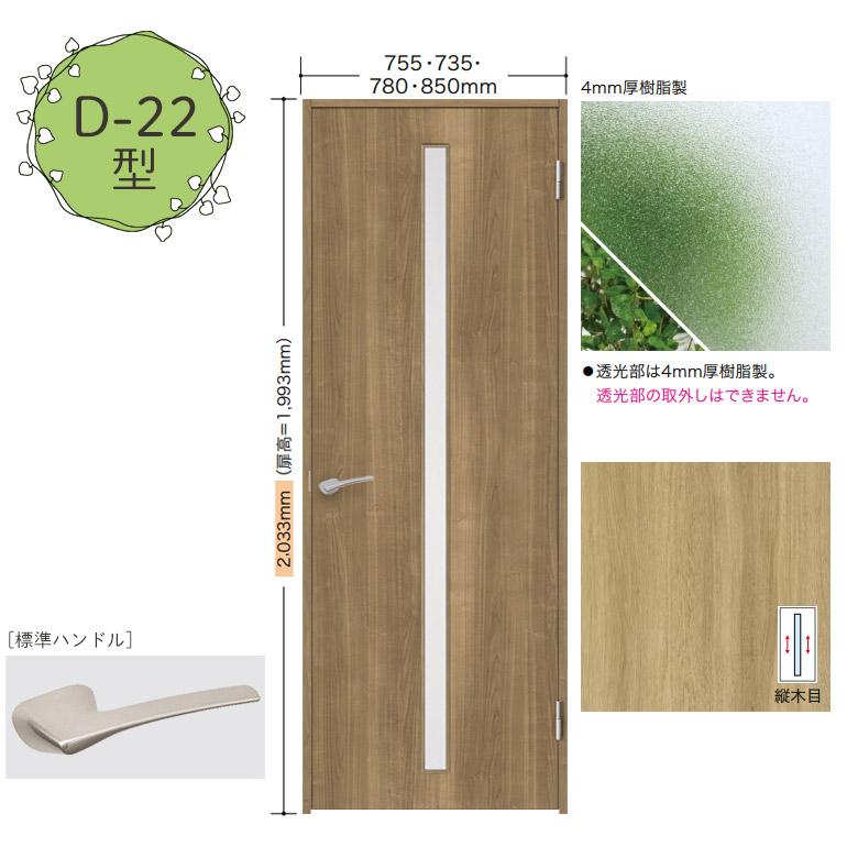 NODA（ノダ） 【NODA カナエル】旗丁番ドアセット 7尺高【D-22型】片