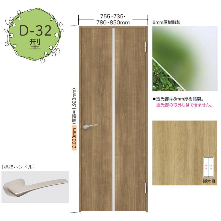 NODA（ノダ） 【NODA カナエル】旗丁番ドアセット 7尺高【D-32型】片