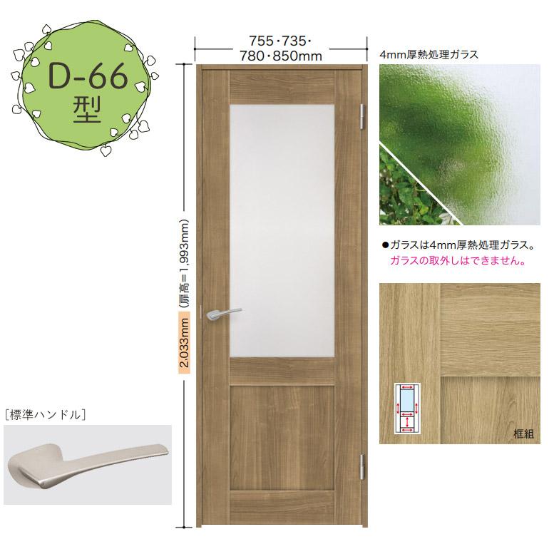 NODA（ノダ） 【NODA カナエル】旗丁番ドアセット 7尺高【D-66型】片
