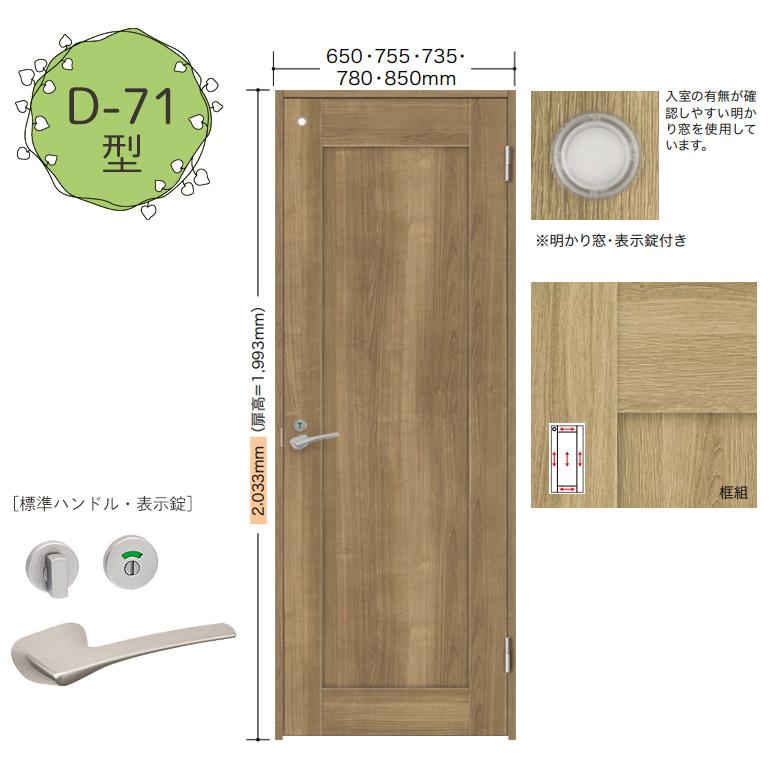 NODA（ノダ） 【NODA カナエル】旗丁番ドアセット 7尺高【D-71型】表示