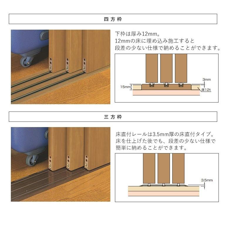 大建工業 ハピア クローク収納 引き戸ユニット フラットタイプ 2450幅9尺間口 固定枠(四方枠/三方枠)｜ouchioukoku｜06