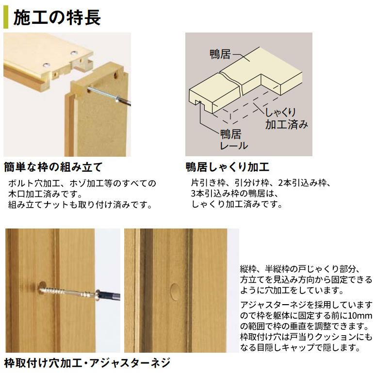 NODA NODA(ノダ) BINOIE(ビノイエ) 戸車引戸 2本引込み 【B-64型 NODA NODA(ノダ) BINOIE(ビノイエ) 戸車引戸 2本引込み 【B-64型