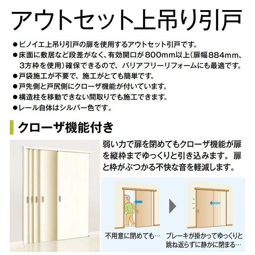 Noda ノダ Binoie ビノイエ アウトセット上吊り引戸 デザインd 35型 壁付け鎌錠受け付き H3d 1100ad35k お家王国 通販 Yahoo ショッピング