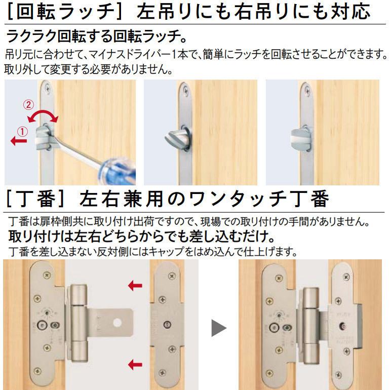 WOODONE(ウッドワン) ドレタス シングルドアセット [デザインB-RC]_3