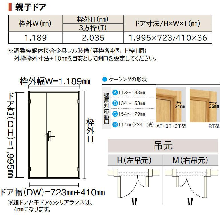 ウッドワン WOODONE(ウッドワン) ドレタス 親子ドアセット [デザインB