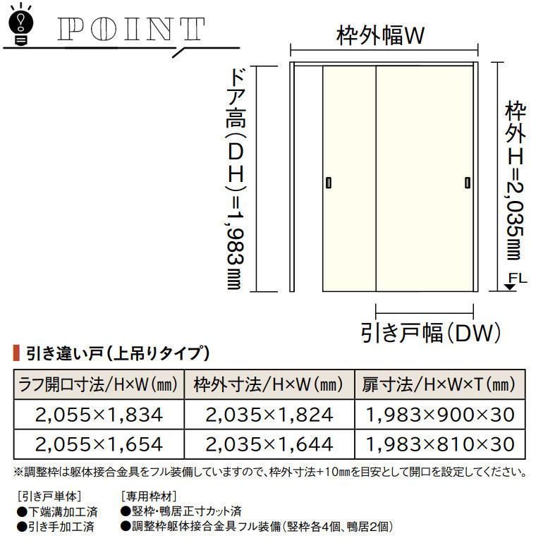 ウッドワン WOODONE(ウッドワン) ドレタス 引き違い戸(上吊りタイプ