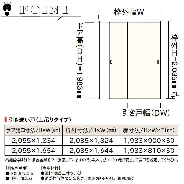 ウッドワン WOODONE(ウッドワン) ドレタス 引き違い戸(上吊りタイプ