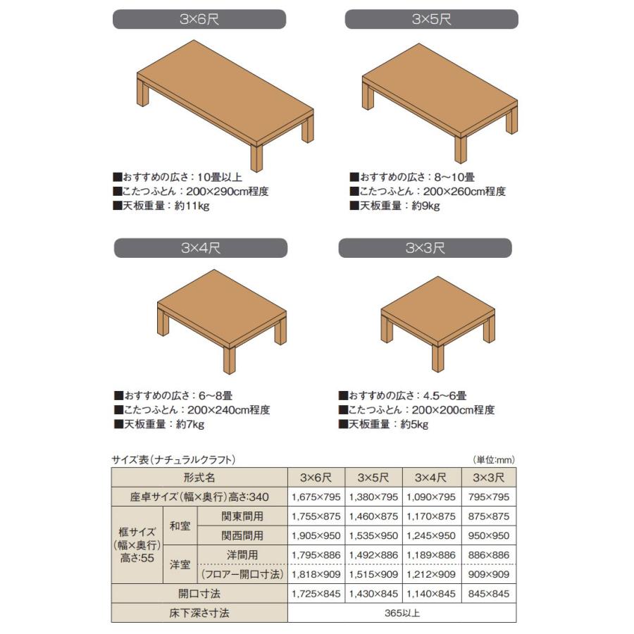 DAIKEN ハピア 堀こたつユニット 座卓シリーズ ナチュラル DAIKEN ハピア 堀こたつユニット 座卓シリーズ ナチュラル
