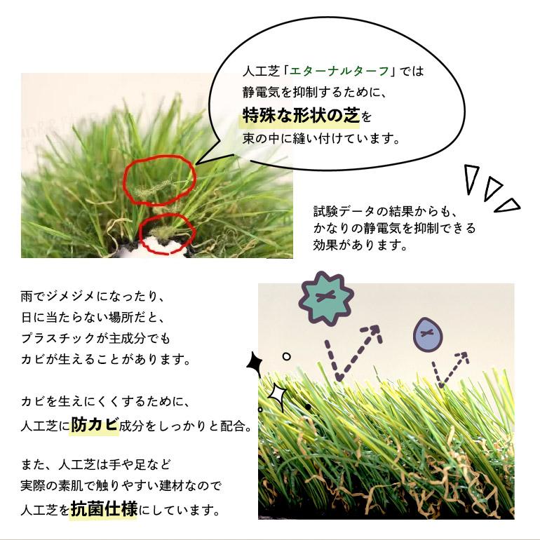 高品質人工芝 Eternal Turf(エターナルターフ)【T35】1ロール 1m×10m 芝高35mmの画像