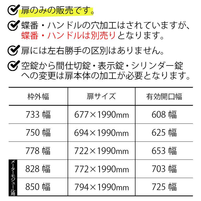 EIDAI（永大） 永大産業 片開きドア本体のみ [デザイン2Z] 枠なし