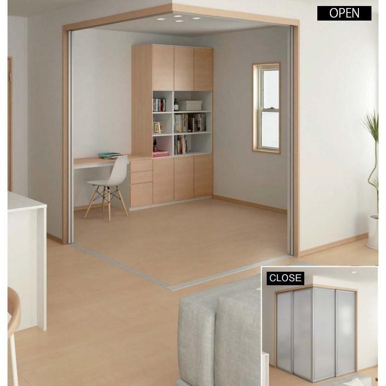 DAIKEN 大建工業 hapia 間仕切戸 L型コーナー間仕切 片引+片引 DAIKEN 大建工業 hapia 間仕切戸 L型コーナー間仕切 片引+片引