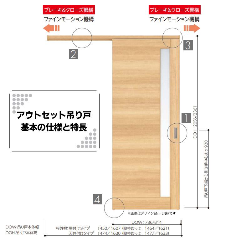 EIDAI 永大産業 アウトセット吊戸セット 【デザインTD】 壁付け EIDAI 永大産業 アウトセット吊戸セット 【デザインTD】 壁付け