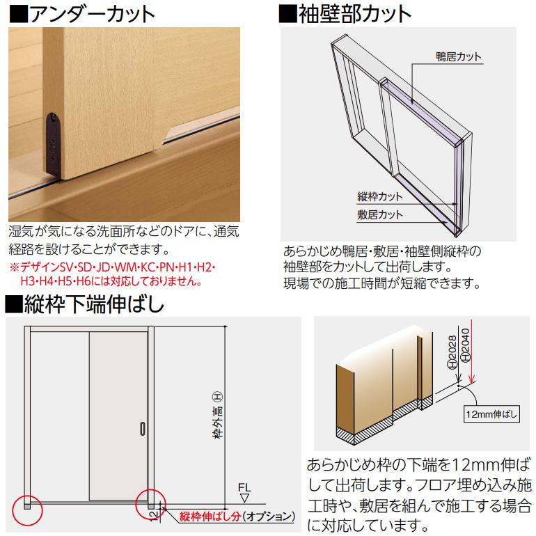 【通常品】 永大産業 スキスムS 2本引き込み戸セット デザインPN 【XUR2764917745】(99360円)