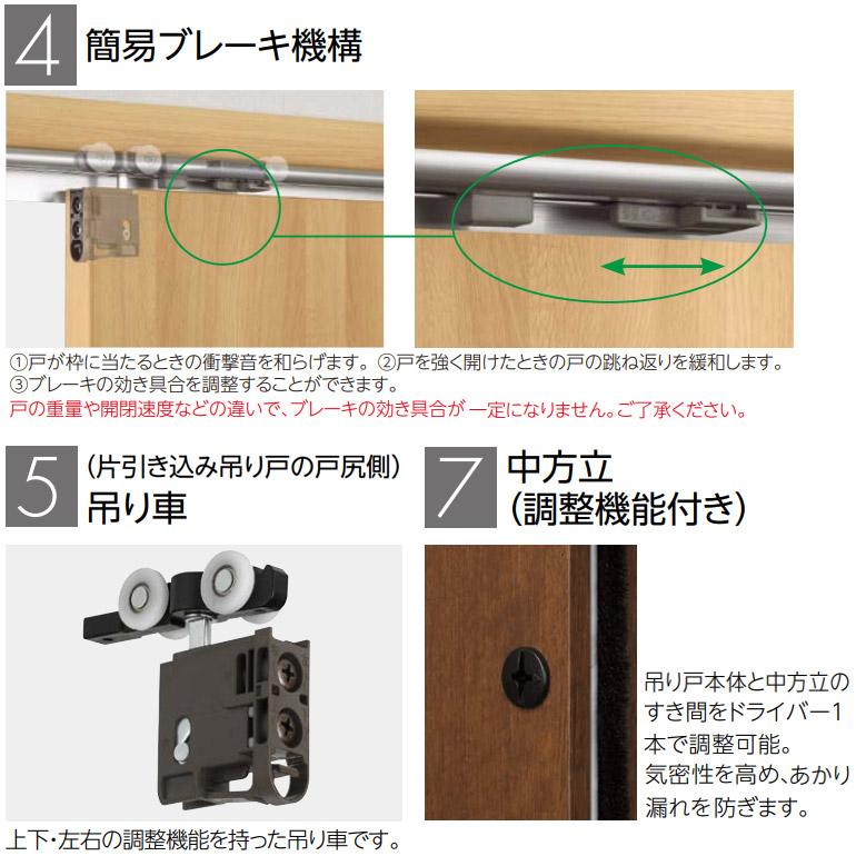 EIDAI 永大産業 スキスムS 片引き吊り戸セット [デザイン6M