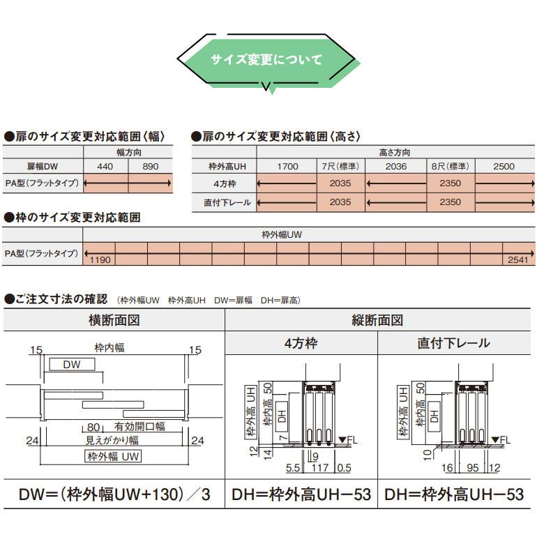 Panasonic（パナソニック） 収納用建具 3枚連動引戸 PA型 1.0間S/1.0間