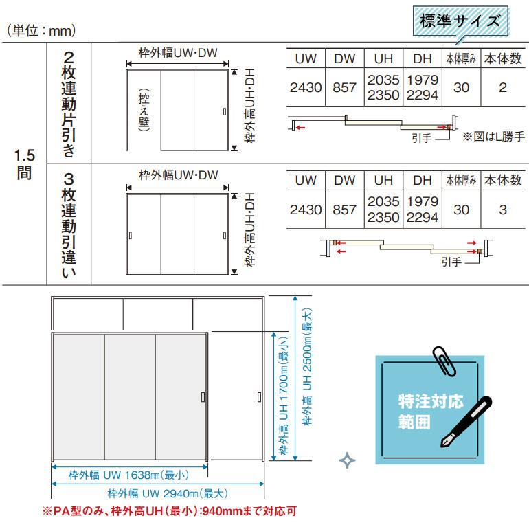 Panasonic パナソニック ベリティス 上吊り引戸セット 2枚連動片引き 