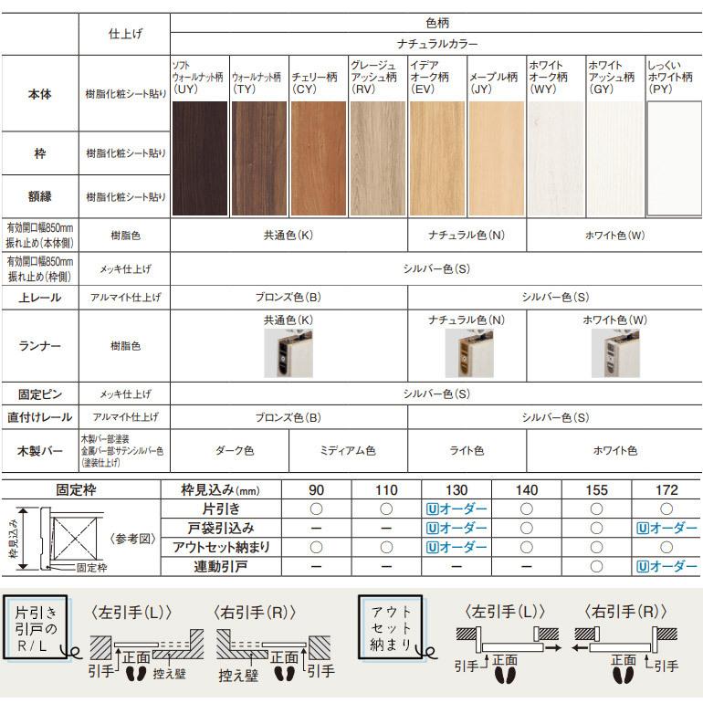 欄間　1間　2枚組 Panasonic ベリティス 幅広上吊り引戸 1間2枚連動片引き(G7