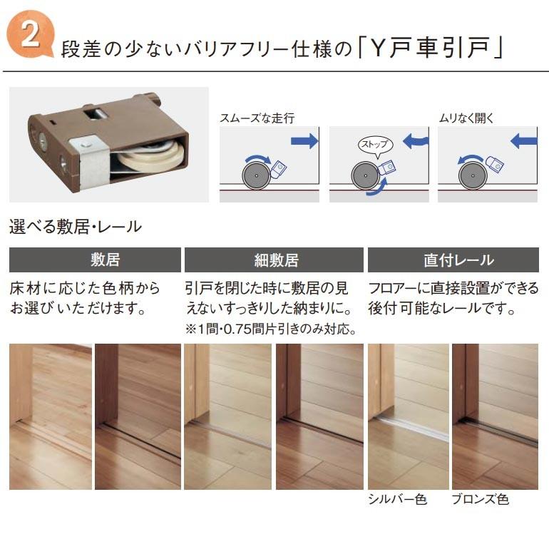 パナソニック ベリティス クラフトレーベル Y戸車引戸セット 片引き(Q1) [デザインLE型・アウトセット納まり]｜ouchioukoku｜04