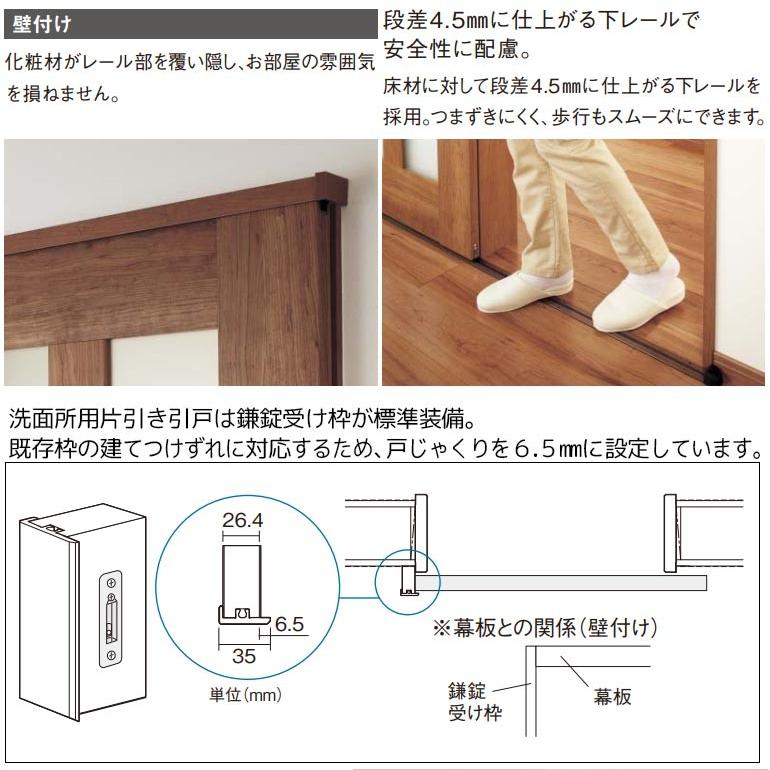 パナソニック ベリティス クラフトレーベル Y戸車引戸セット 片引き(Q1) [デザインLG型・アウトセット納まり]｜ouchioukoku｜06