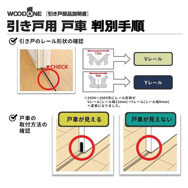 【在庫あり】ウッドワン Y戸車A9Y型(2個/1セット) 品番：ZY1651 引き戸 部材｜ouchioukoku｜06