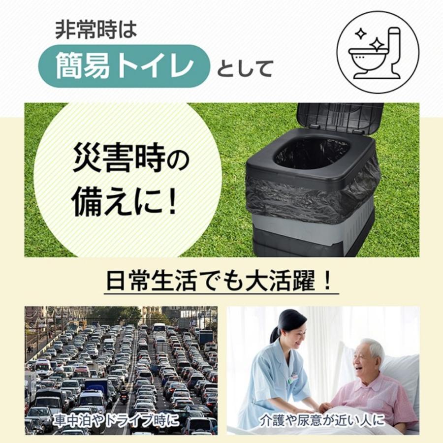 簡易トイレ 災害用トイレ 携帯トイレ 折りたたみ 凝固剤・廃棄袋・収納袋付き 丸洗いOK ゴミ箱 介護 アウトドア 非常用 防災グッズ 地震 台風 bs008 |  | 07