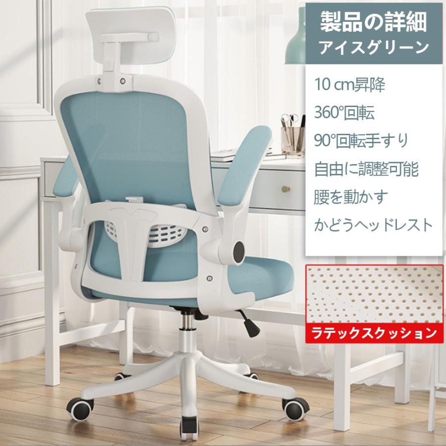 跳ね上げ式アーム オフィスチェア ランバーサポート ハイバック 360度回転 ハイバックオフィスチェア 360度回転 跳ね上げ式アーム ランバー