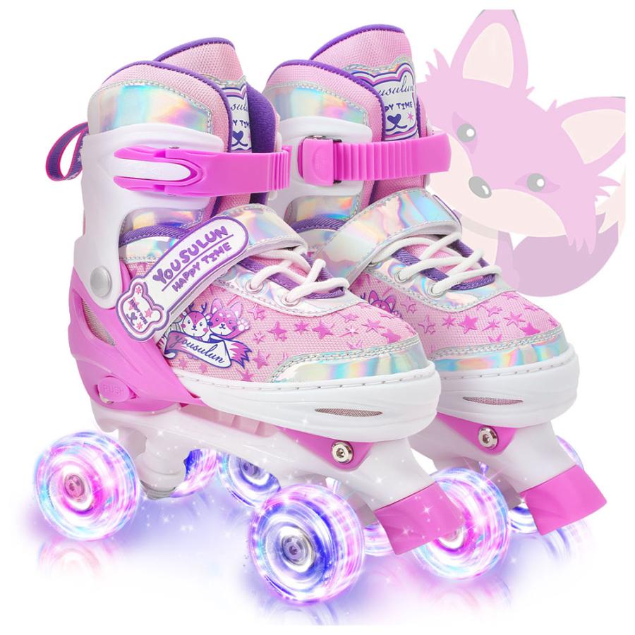 子供ローラースケート スケートシューズ ローラーシューズ 多機能 耐摩耗性 高品質 ブルー ピンク かわいい 遊ぶ 楽しむ 子供用 男女共用 キッズ アウトドア |  | 08