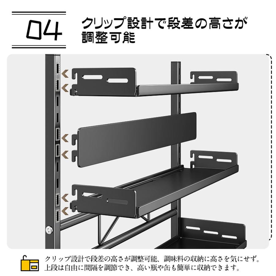キッチン収納棚 調味料棚 キッチンラック 調味料ラック 三層 台所収納 キッチン収納 卓上収納 調味料収納 防汚 防油 VB-01 |  | 06