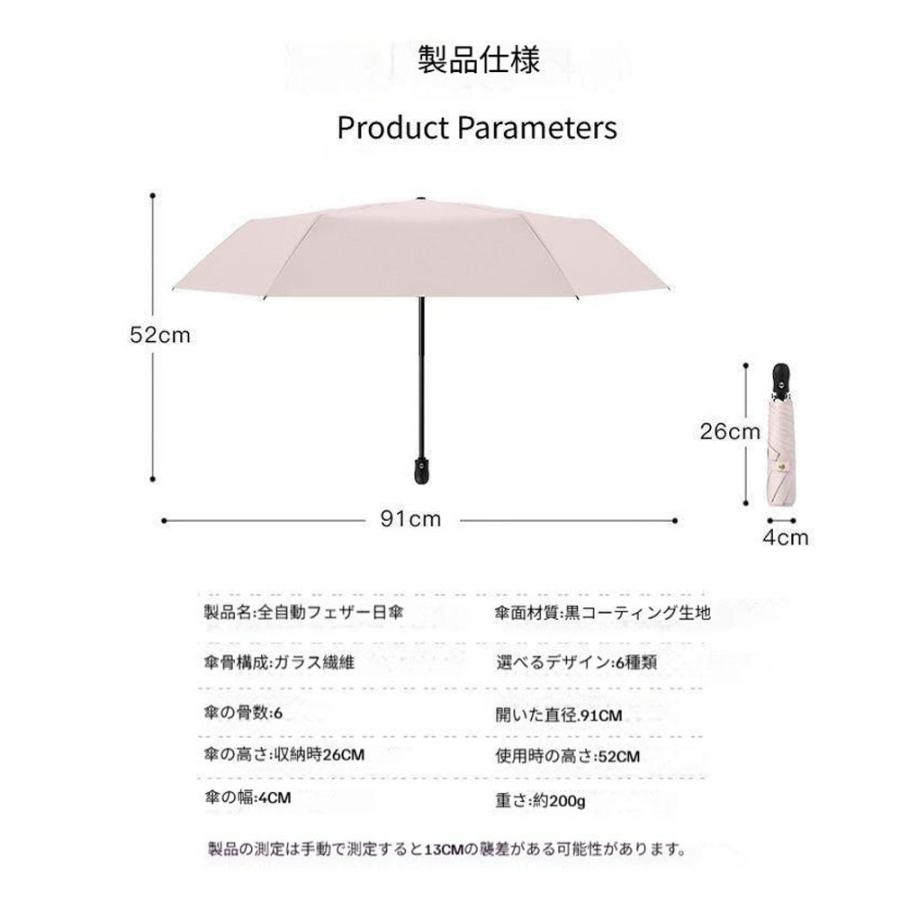日傘 折りたたみ傘 晴雨兼用 完全遮光 99.9%UVカット 軽量 コンパクト おりたたみ傘 レディース メンズ 6本骨 紫外線対策 日焼け対策 通勤 通学 WF |  | 06