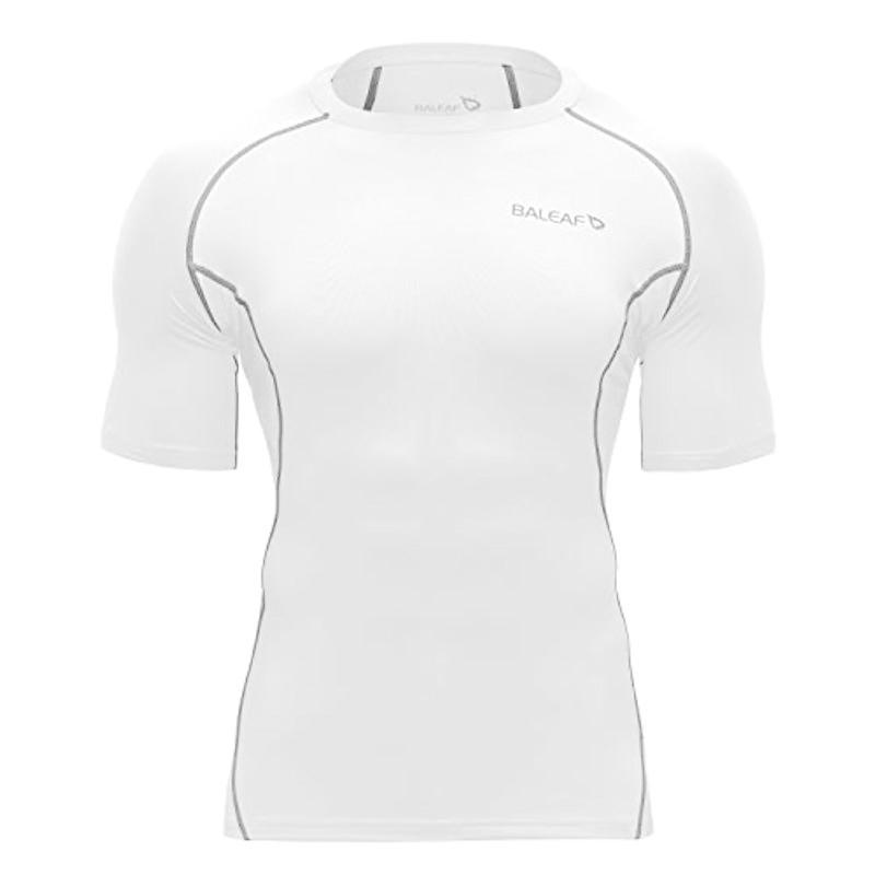 バリーフ(Baleaf) メンズ スポーツインナー コンプレッションシャツ インナーシャツ?トレーニングウェア 加圧シャツ 半袖 吸汗速乾