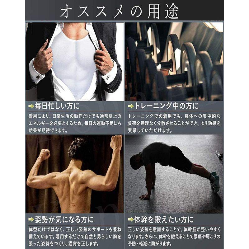 加圧インナー コンプレッションウェア タンクトップ メンズ インナー 加圧シャツ メンズ 加圧シャツ メンズ スポーツウェア ダイエット 補|oueidou|02