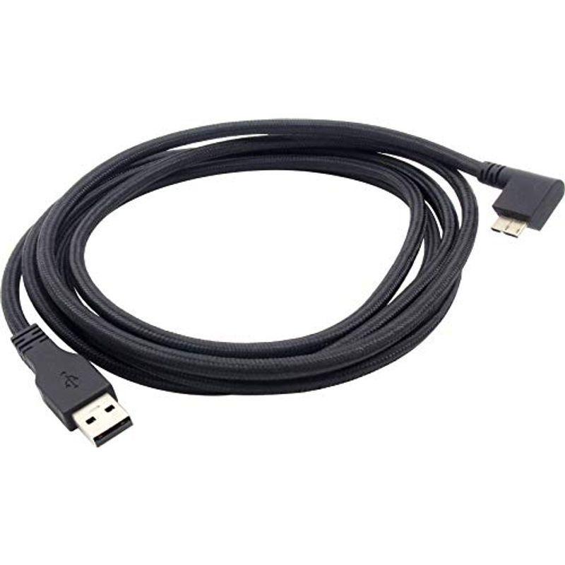 【送料関税無料】 タイプA USB USB3.0 microUSBケーブル オーディオファン - メッ 高速データ転送 5Gbps オス L字型 microB USBケーブル