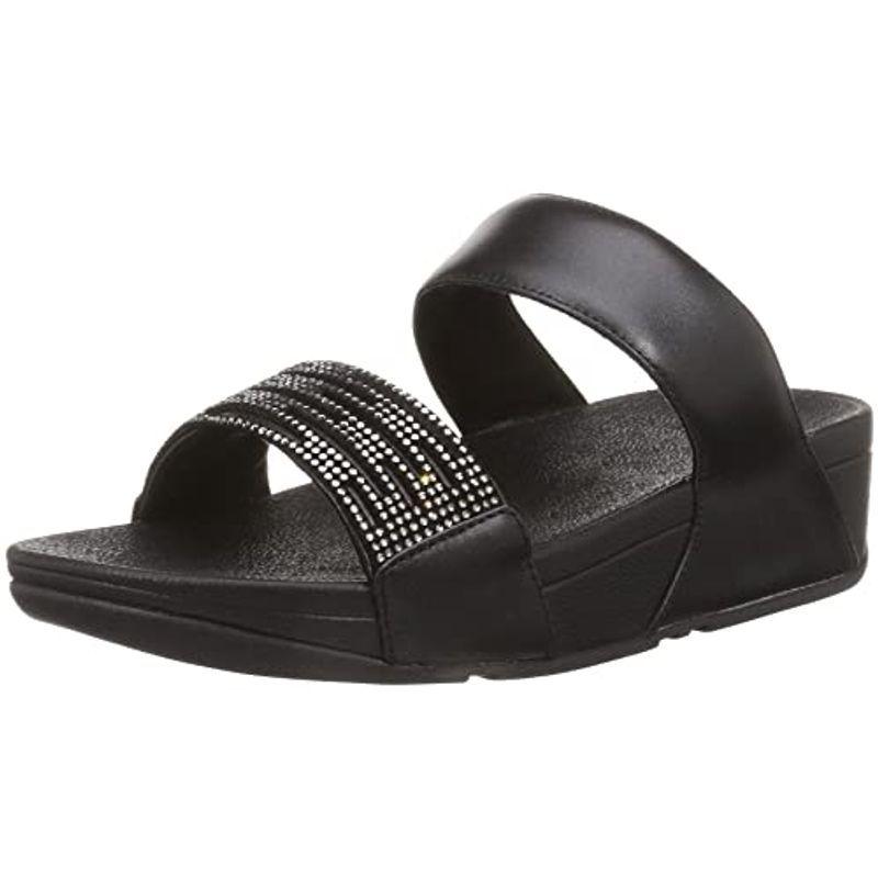 フィットフロップ サンダル LULU LASERCRYSTAL LEATHER SLIDES
