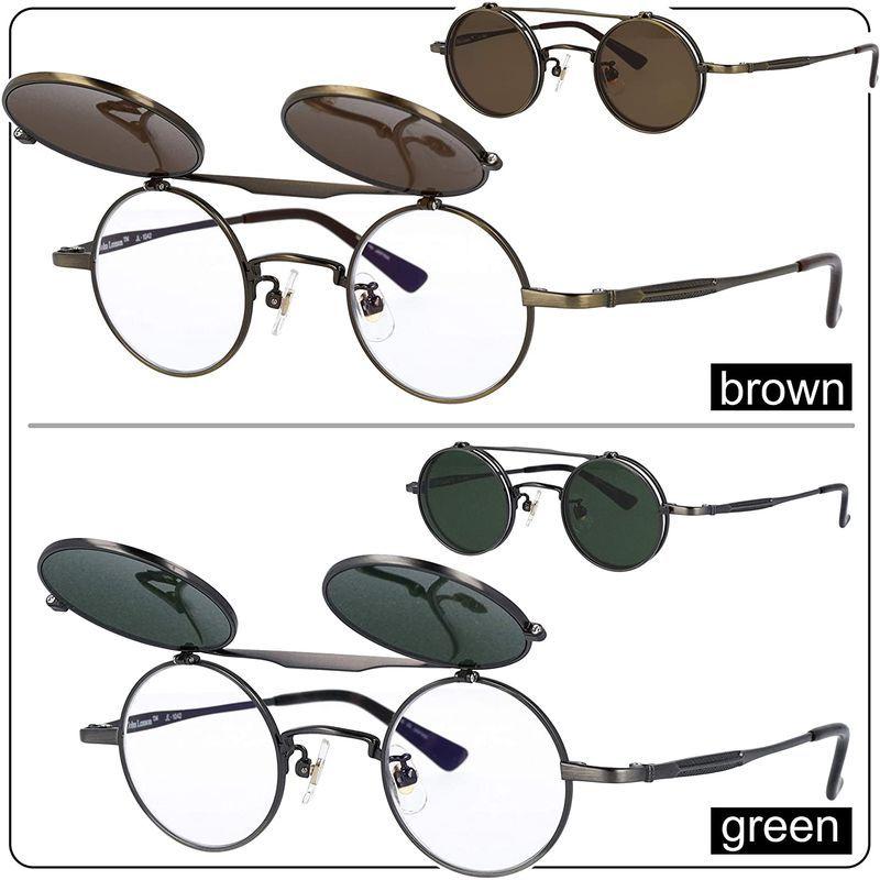 John Lennon(ジョン レノン) 跳ね上げ式 サングラス JL?1042 パソコン用メガネ 日本製 フレームカラー/ゴールド、レンズ Lennon ジョン レノン 跳ね上げ式 サングラス JL パソコン用メガネ 日本製 フレームカラー/ゴールド レンズ