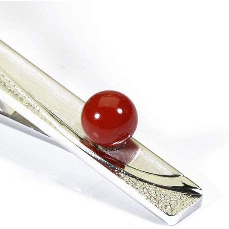 血赤珊瑚 ネクタイピン 丸玉 メンズ 無染色 SANSUI ネクタイピン 丸玉 メンズ 無染色 SANSUI