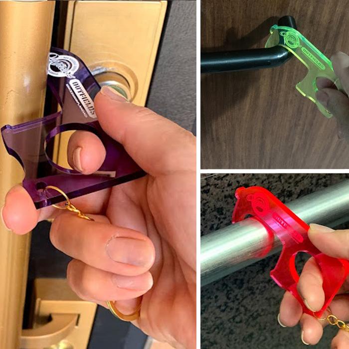 ドアオープナー おすすめ アクリル 8カラー コロナ対策 キーホルダー Outfields クリックポスト |  | 05