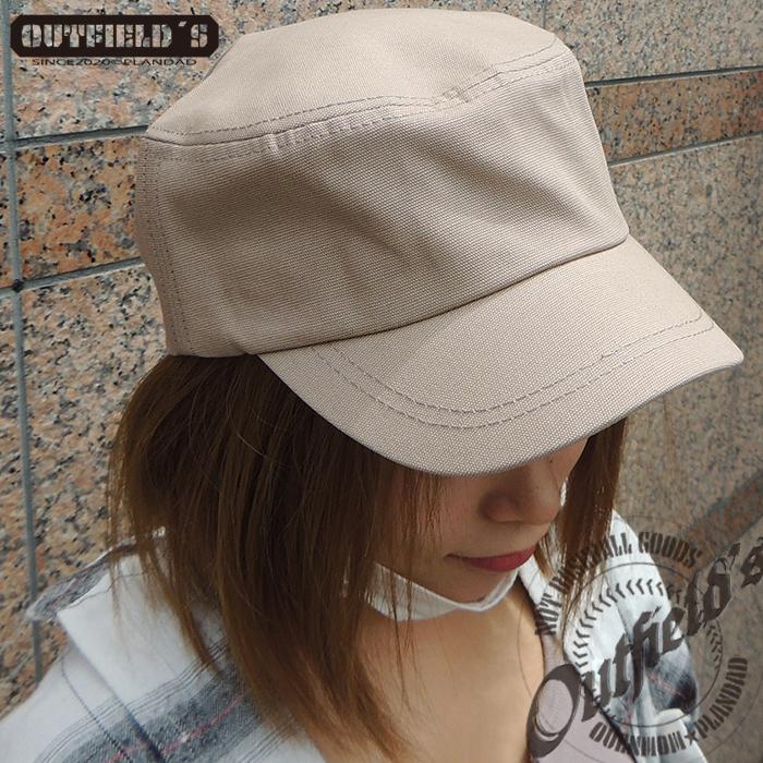 ワークキャップ 刺繍 OUTFIELDS 調節可 ブラック ベージュ カーキ ユニセックス コットン100% |  | 05