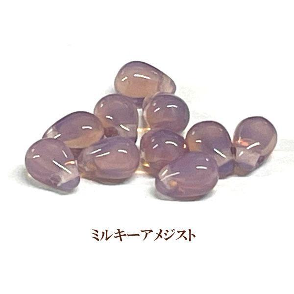 チェコビーズ ドロップ(6mm×4mm)約30個入 ミルキー系 : ビーズショップ 