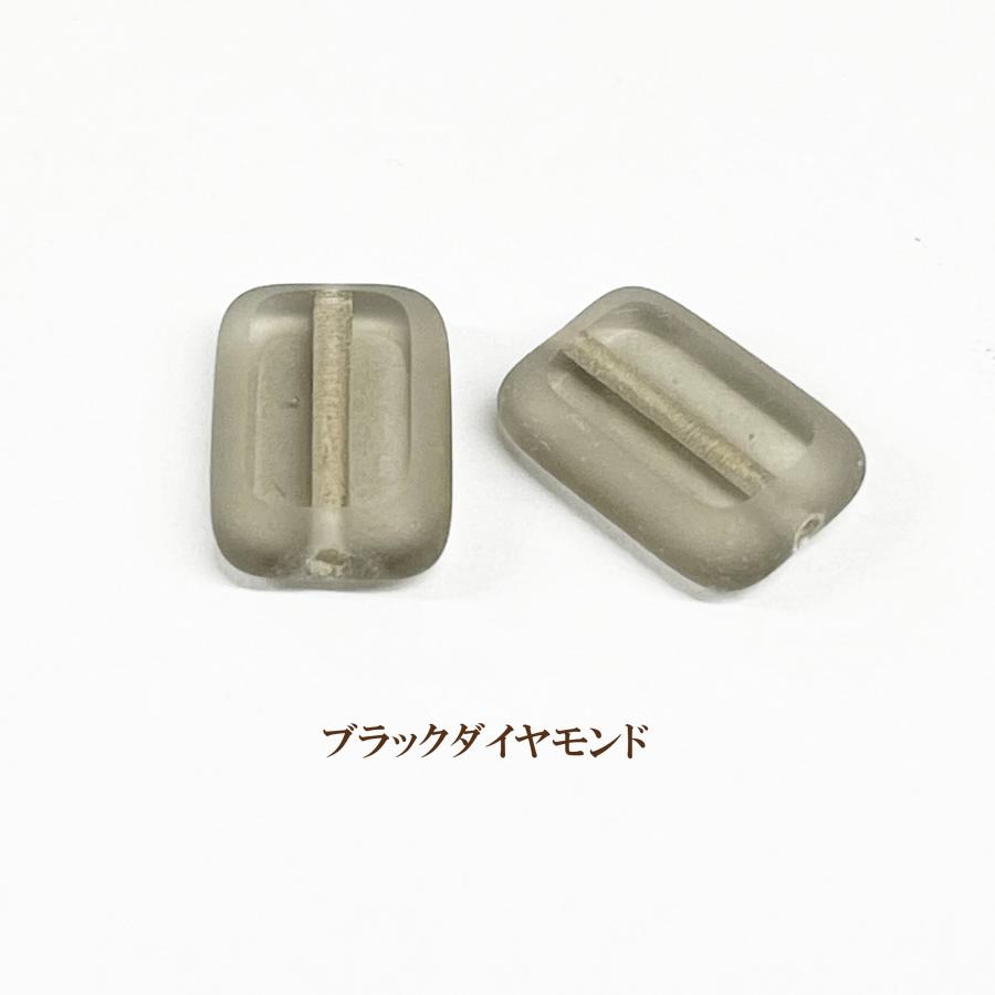 チェコビーズ テーブルカット レクタングル  (約12×8mm) 4個入｜ouioui-jc｜02