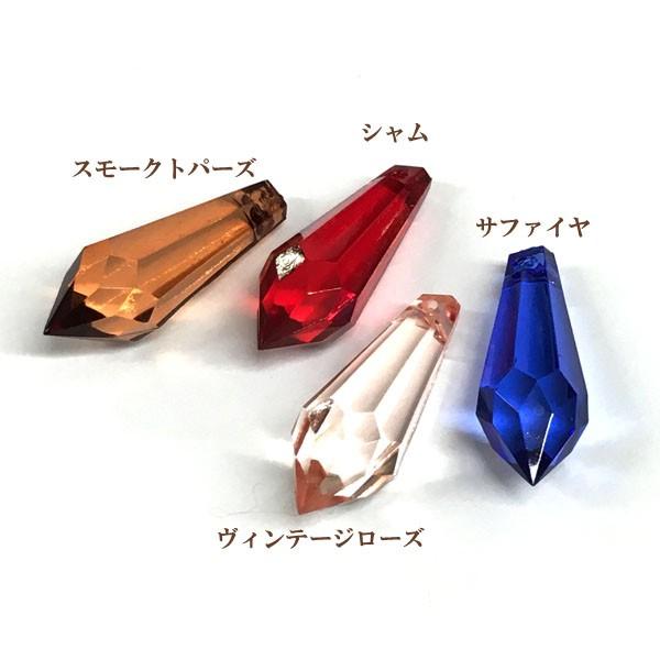 アクリルビーズ シャンデリア長しずく(28×10mm) 4個入 : ビーズ