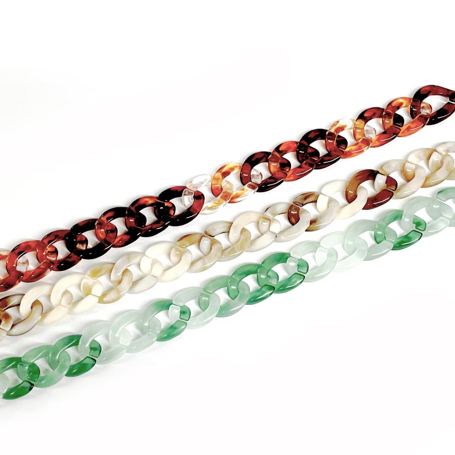 プラスチックチェーン約13mm×10mm 約70cm(1本入) メガネチェーン  