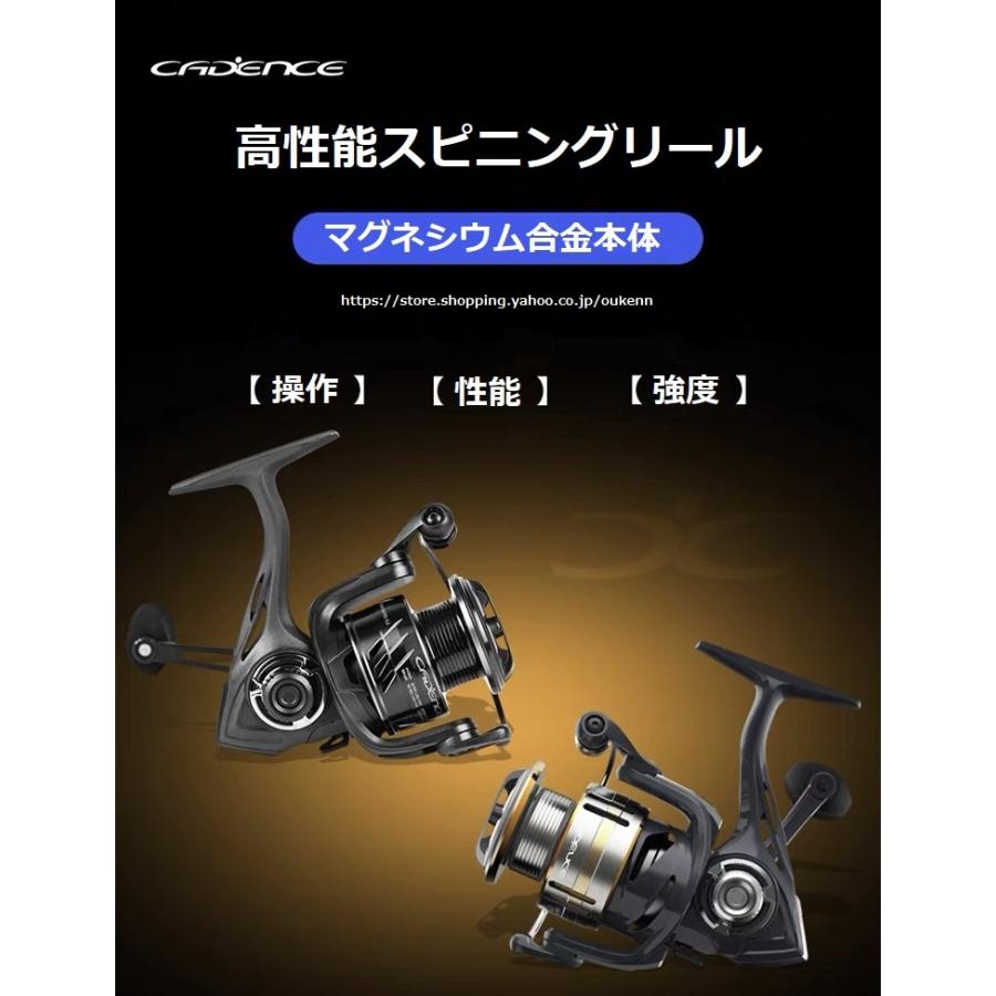 CADENCE スピニングリール マグネシウム合金 ステンレス製ベアリング
