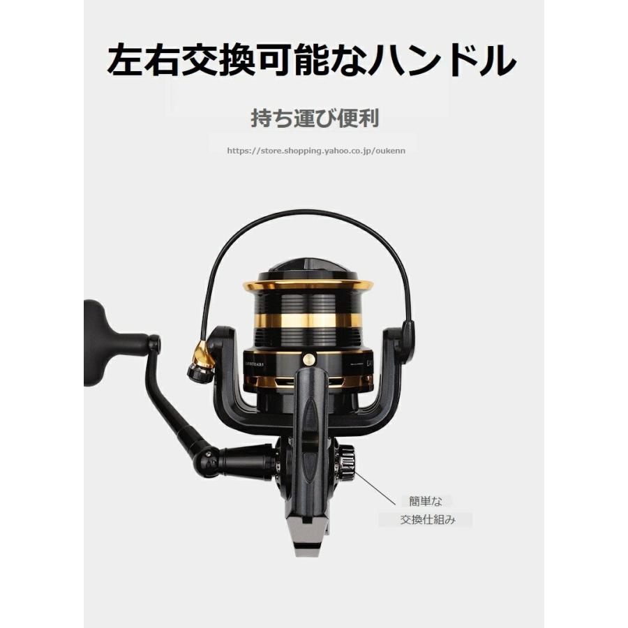 10000-12000 遠投釣りリール スピニングリール 携帯便利 金属スプール