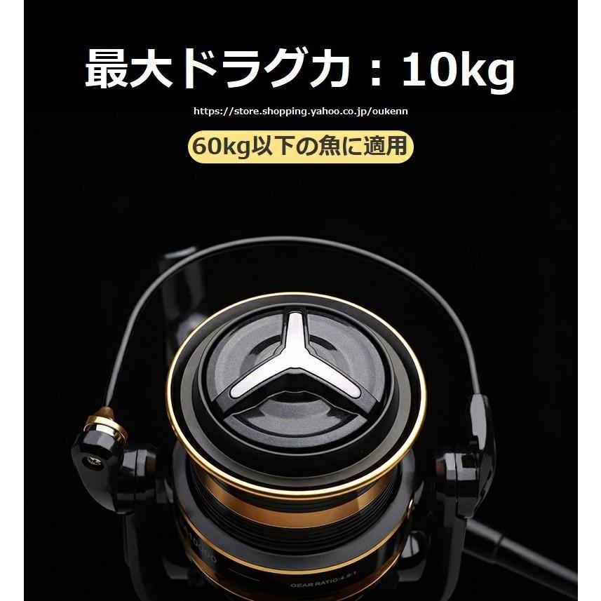 10000-12000 遠投釣りリール スピニングリール 携帯便利 金属スプール