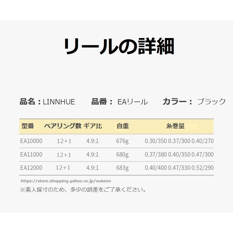 10000-12000 遠投釣りリール スピニングリール 携帯便利 金属スプール