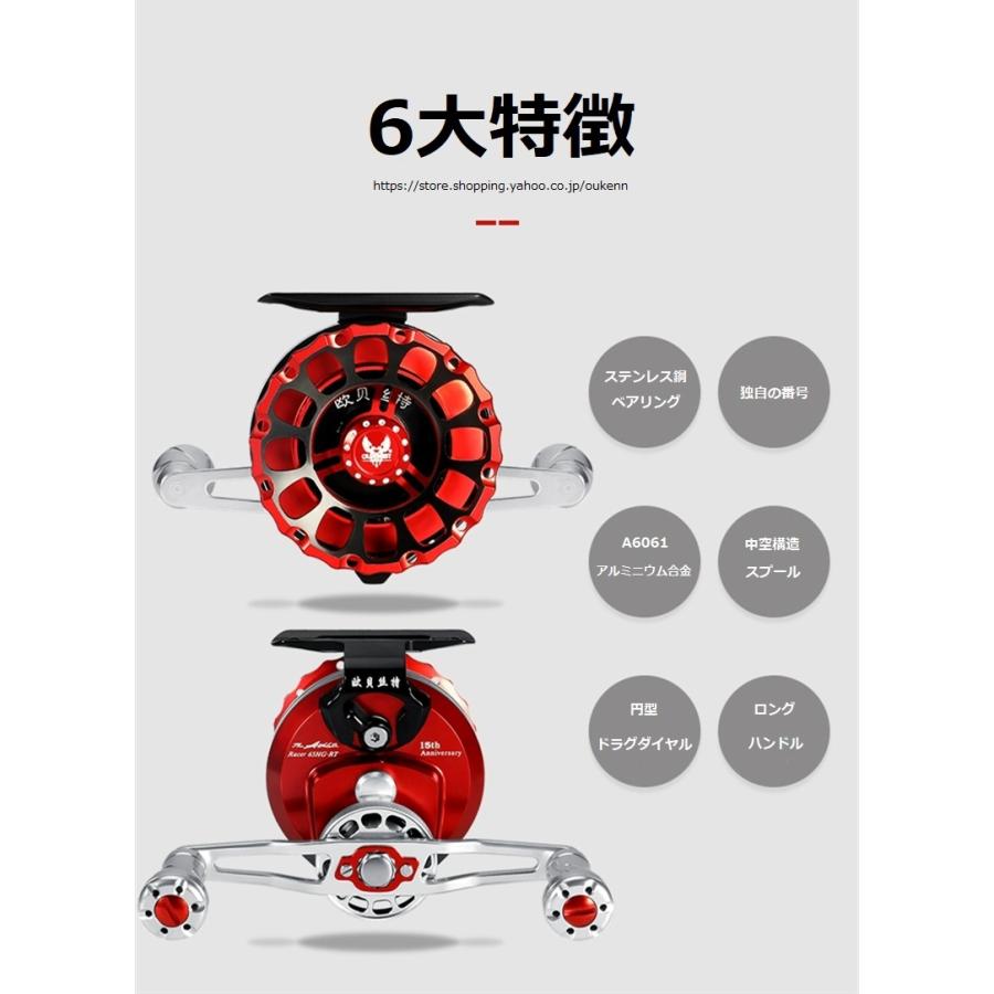 OURBEST タイコリール 15周年記念品 海筏 カセ釣り イカダリール
